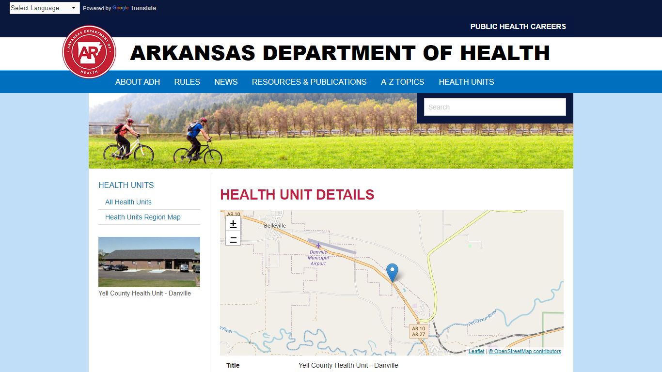 Yell County Health Unit - Danville Arkansas Department of Health