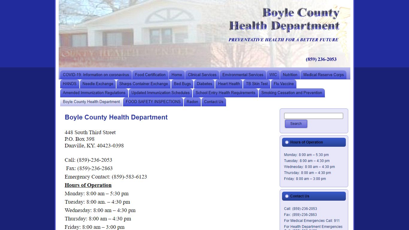 Boyle County Health Department | Boyle County Health Department